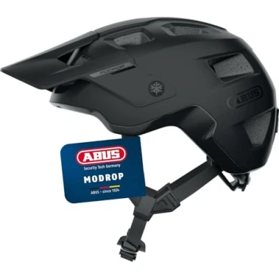 Image of ABUS MTB helmet MoDrop robust bike with good ventilation for mountain bikers individual fit unisex black, size M