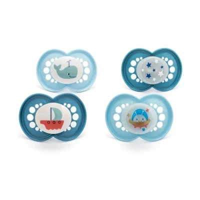 Image of MAM Original Day &amp; Night 18 36m 4 Pack Blister Blue
