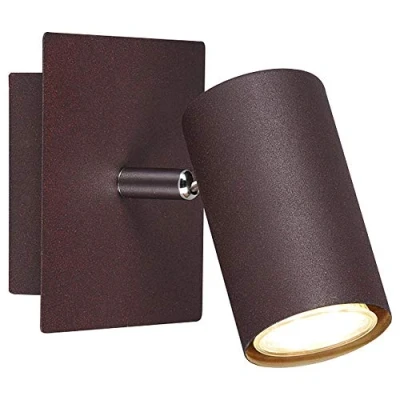 Image of Trio Leuchten Marley 802400124 Wall Spotlight 1 Bulb Metal Rust Coloured x GU10