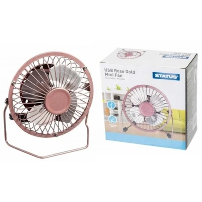 Image of Status 4&quot; Mini USB Fan Rose Gold