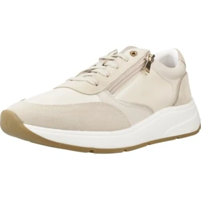 Image of Geox Women&#039;s D Cristael E Sneaker, Lt Taupe, 3 UK