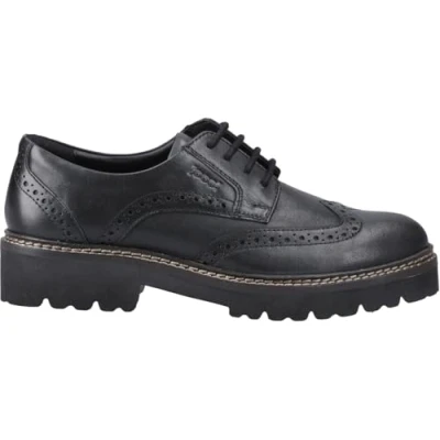 Image of Pod Kortney Leather Women&#039;s Black Brogues Shoes UK 5.5