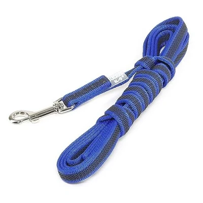 Image of Color &amp; Gray Super Grip Leash with Handle, 14 mm x 3 m, Blue