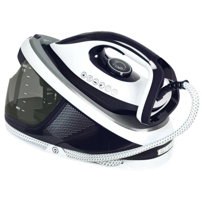 Image of HOMCOM Steam Generator Iron with ECO Mode, Self Cleaning, Powerful Vertical Steam, Automatic Shut Off, Ceramic Non stick Soleplate, Large 1.5L Detachable Water Tank, 8 Bar, 2600W, Blue