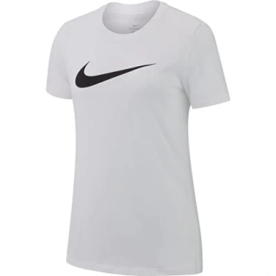 Image of Nike Women&#039;s W NK DRY TEE DFC CREW T Shirt, White/Heather/Black, M