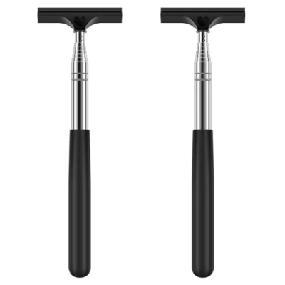 Image of 2Pcs Car Rearview Mirror Wiper Retractable Side Squeegees Portable Window Squeegee Telescopic Windshield for Vehicle