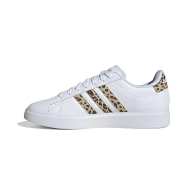 Image of adidas Women&#039;s Grand Court 2.0 Shoes, Cloud White/Magic Beige/Matte Gold, 6 UK