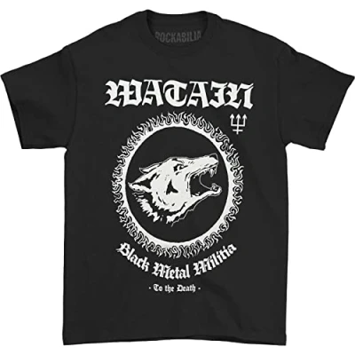 Image of WATAIN &#039;Black Metal Militia&#039; (Black) T Shirt (Medium)