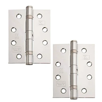 Image of Excel XL866 Pair of 4&quot; Grade 11 Door Hinges, Polished Chrome
