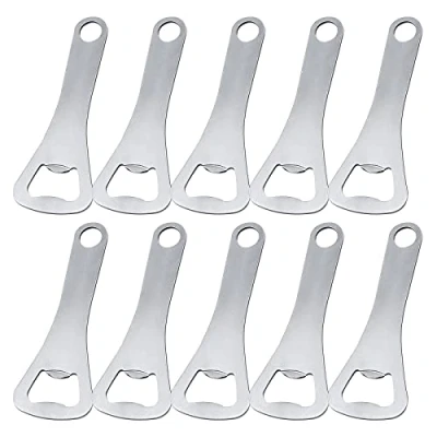Image of KONAMO Bottle Openers Pack 10Pcs Crown Opener Bulk Beer for Home Pub Outdoor Bartender Openers,Men DIY Gifts, Silver