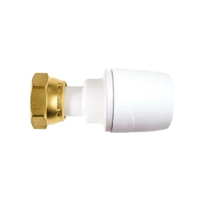 Image of Polypipe Polymax Straight Tap Connector White 22mmx3/4&quot; MAX722