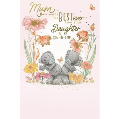Image of Me to You Tatty Teddy Mother&#039;s Day Card From Daughter And Son In Law 6 x 9&quot; Official Collection