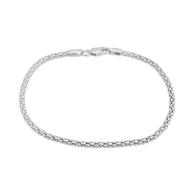 Image of Tuscany Silver Women&#039;s Sterling 250 Popcorn Chain Bracelet of 19cm/7.5&quot;