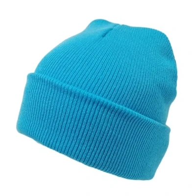 Image of Beanie Hat Plain Baby Blue Soft Comfortable Casual for Men Women Warm Knitted Winter Woolly Skully Ski Headwear