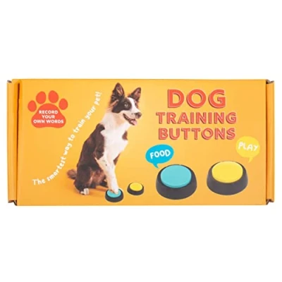 Image of Fizz Creations Dog Training Buttons. Record your own words for pet to activate on demand. Battery Powered, Includes 2