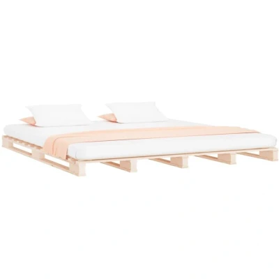 Image of vidaXL Pallet Bed without Mattress 200x200 cm Solid Wood
