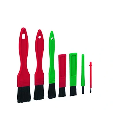 Image of Vikan 556052 Detail Brush Set, Soft, 140 mm Length, 70 Width, 15 Height, 7 Pieces