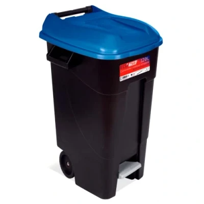 Image of TAYG T Blue Pedal/Wheely Rubbish Bin 120 L