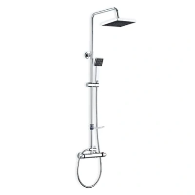 Image of DP Bath RY S002+V002BEX Stainless Steel Shower Set with Thermostatic Valve Silver