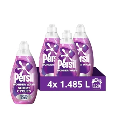 Image of Persil Wonder Wash Ultra Care Laundry Detergent 55w 1485ml Pack of 4