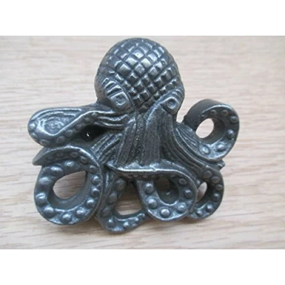 Image of IRONMONGERY WORLD® CAST Iron Novelty Cupboard Cabinet Chest Drawer Door KNOB Pull Handle (Octopus)