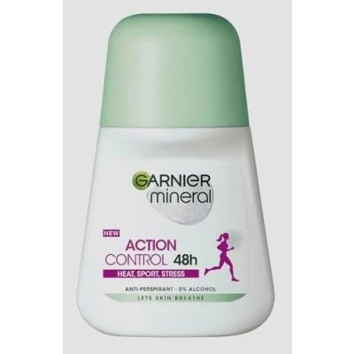 Image of Garnier Mineral Roll On Antiperspirant Action Control, Heats, Sport, Stress, Let&#039;s Skin Brathe, Alcohol Free, 50 ml, (PACK OF 6)