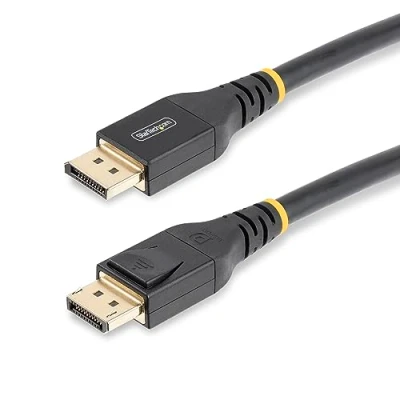 Image of StarTech.com 50ft (15m) VESA Certified Active DisplayPort 1.4 Cable, DP8K Cable w/HBR3, HDR10, MST, DSC 1.2, HDCP 2.2, 8K 60Hz, 4K 120Hz DP M/M (DP14A 15M CABLE)