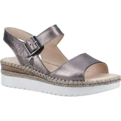Image of Hush Puppies Women&#039;s Stacey Sandal, Silver, 8 UK