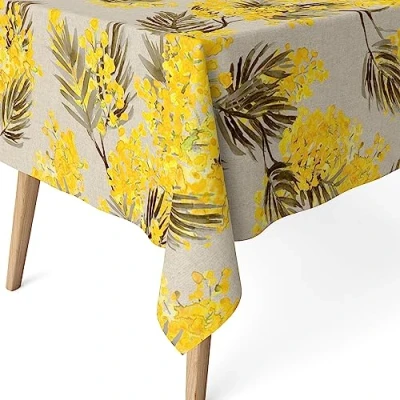 Image of Martina Home Resin Tablecloth Mimosa Beige 260 x 140 cm