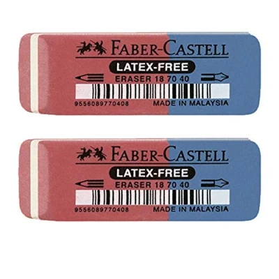 Image of Faber Castell 187040 ? Eraser Latex Ink/Lead, 7070 40 (Pack of 2)