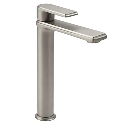 Image of Milano Ashurst Modern High Rise Mono Bathroom Basin Mixer Tap Brushed Nickel