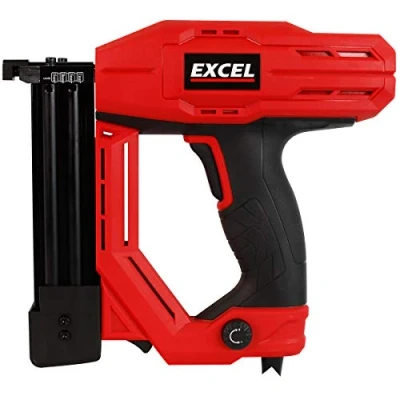 Image of Excel 2 in 1 Electric Stapler Nailer Gun 15 32mm 18 Gauge Heavy Duty 240V Soft Grip Handle Corded Ideal for Woodworking, Decorating, Construction Jobs