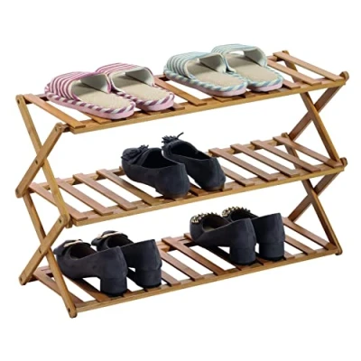 Image of Casa &amp; Bamboo Folding Shoe Rack (3 Tier)