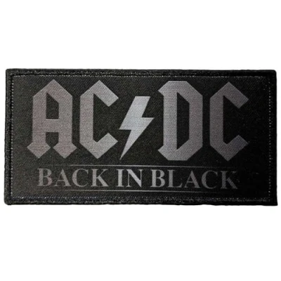 Image of AC/DC Back In Black Woven Patch One Size