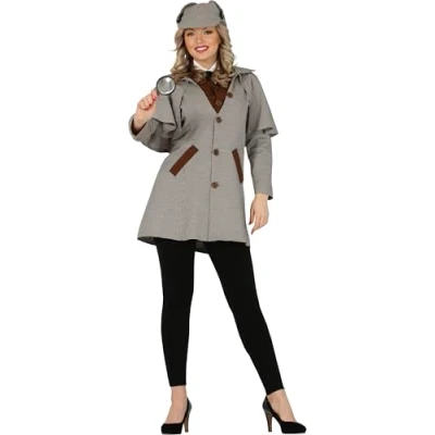 Image of Fiestas Guirca Detective Fancy Dress Costume Adult Women Size 14 16