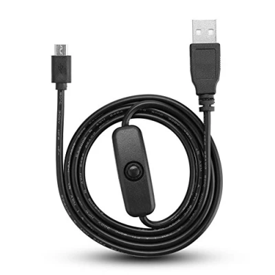 Image of Richer R Power Cable for Raspberry Pi,Micro USB Charging with ON/OFF Switch Pi 3/2 / B/B+ A