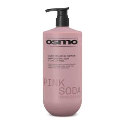 Image of Osmo Pink Soda Colour Enhancing Shampoo Buildable Pigment and Refresh Vegan. 1000ml.