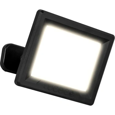 Image of Luceco Essence Multi Position Floodlight, 20 Watts, 4000K Colour Temperature, IP65 Rated, PIR Motion Sensor, Black