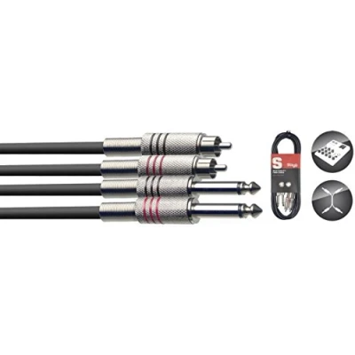 Image of Stagg STC060PCM 60 cm 2x Jack/2x RCA Twin Cable