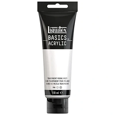 Image of LIQUITEX Basics Acrylic Paint, Transparent Mixing White, 118 ml Tube