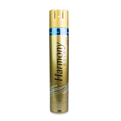 Image of Harmony Gold HairSpray Firm Hold and Shine 400ml With Uv Filters Argon Oil Vitamin Pro B5