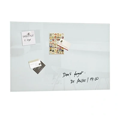 Image of SIGEL GL121 Premium Glass magnetic Board, glossy surface, 60 x 40 cm, easy mounting, super White Artverum