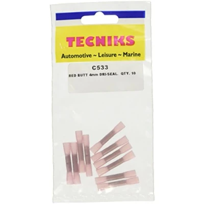 Image of 16x TECNIKS Pack of 10 Red Butt 4mm Dri Seal C533
