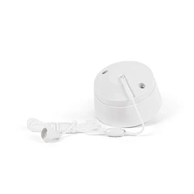 Image of Lieber Ceiling Pull Cord Light Switch 10A 1 Way White