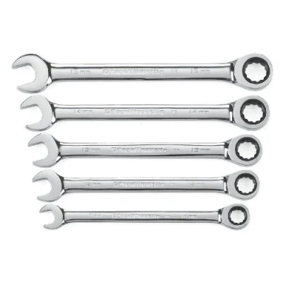 Image of GearWrench Ratcheting Combination Metric Wrench Set 5 Pc. 12 Point 93004D