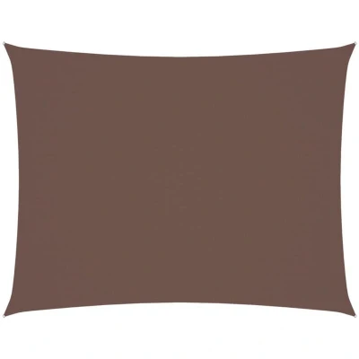 Image of vidaXL Sunshade Sail Oxford Fabric Rectangular 6x7 m Brown