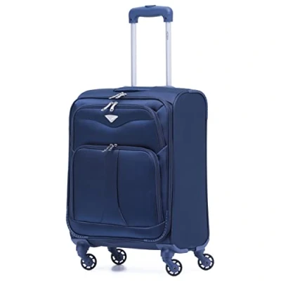 Image of Flight Knight Lightweight 4 Wheel 800D Soft Case Suitcase Cabin Carry On Hand Luggage Ryanir Maximium prioirty Approved