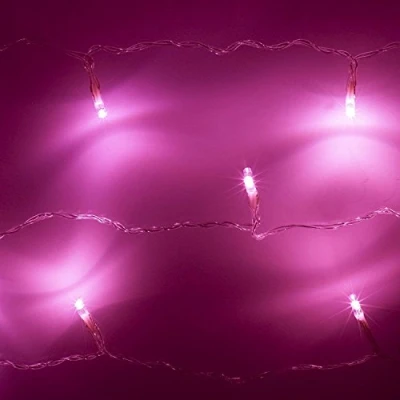 Image of Battery Operated Fairy Lights with 10 Pink LEDs by eBuzz (Pink)
