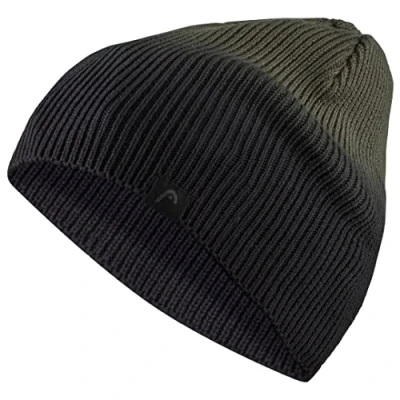 Image of Head Men&#039;s Supershape Beanie Hat, Thyme/Black, One Size UK