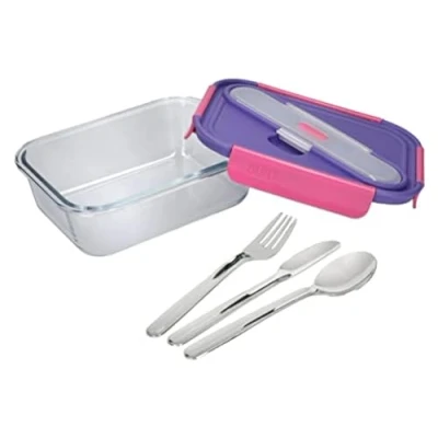 Image of Built Active Glass 900ml Lunch Box with Cutlery